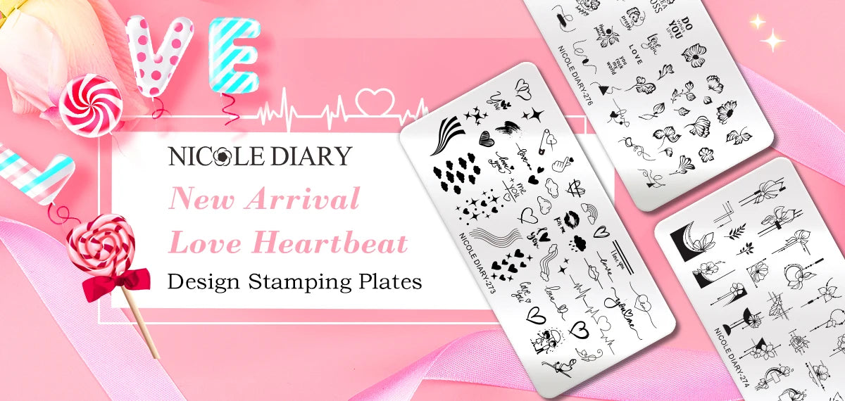 NICOLE DIARY Stamping Nail Polish Black White Gold Silver Nail Art Printing Varnish DIY Design for Stamping Plate Nails Painting Good Vibrations