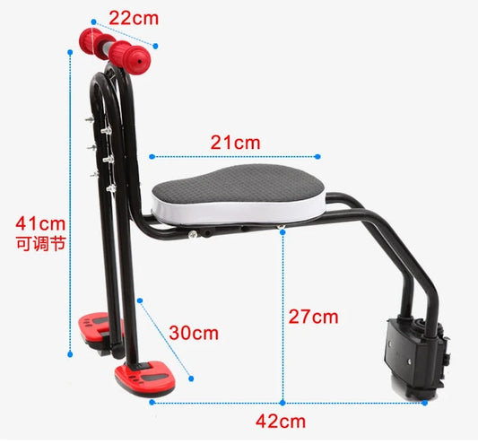 Quick Release Universal Safety Seat for Kids Electric Bike Front Saddle Universal Children Safety Bicycle Accessory Good Vibrations