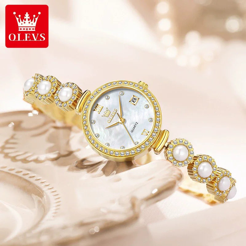 2025 New OLEVS 5633 Women Elegant Fashion Watches Quartz Design Diamond Watch High-end Women's Watch Ladies Best High Quality Good Vibrations