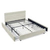 Queen Size Cushioned Bed Comfortable Cushionedbed Frame Headboard and Solid Bed Frame Good Vibrations
