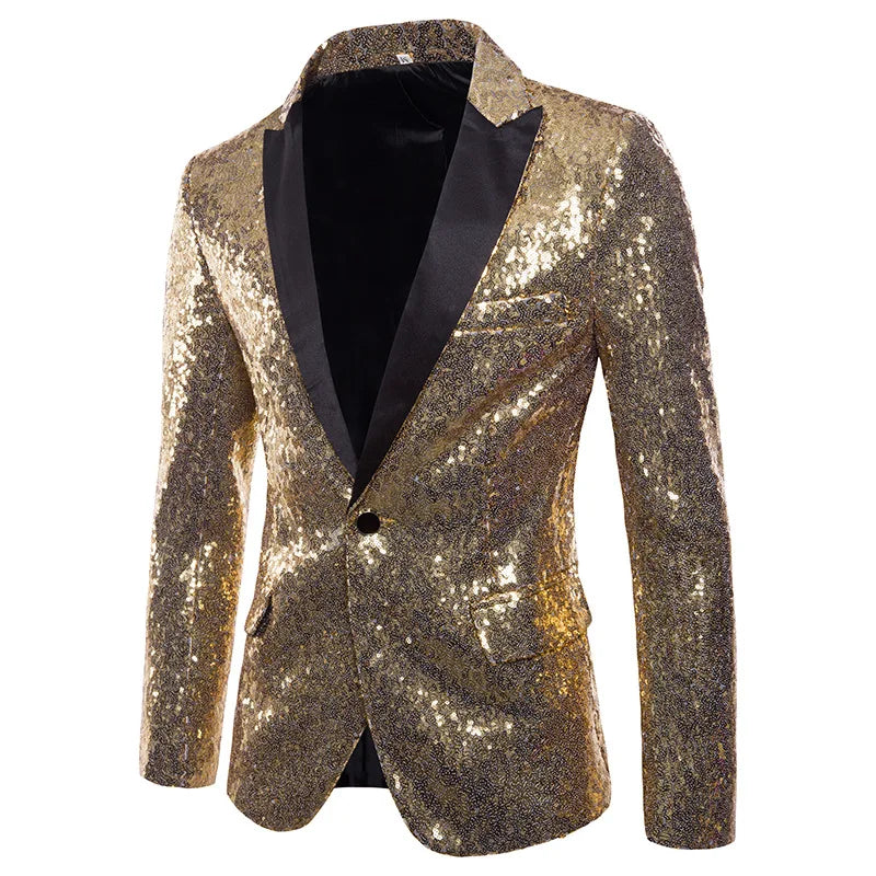 Men Blazer Banquet Wedding Blazer Party Blazer Bar Night Club Suit Men Coats Bright Suit Paisley Suit Fashion Men Suit Good Vibrations