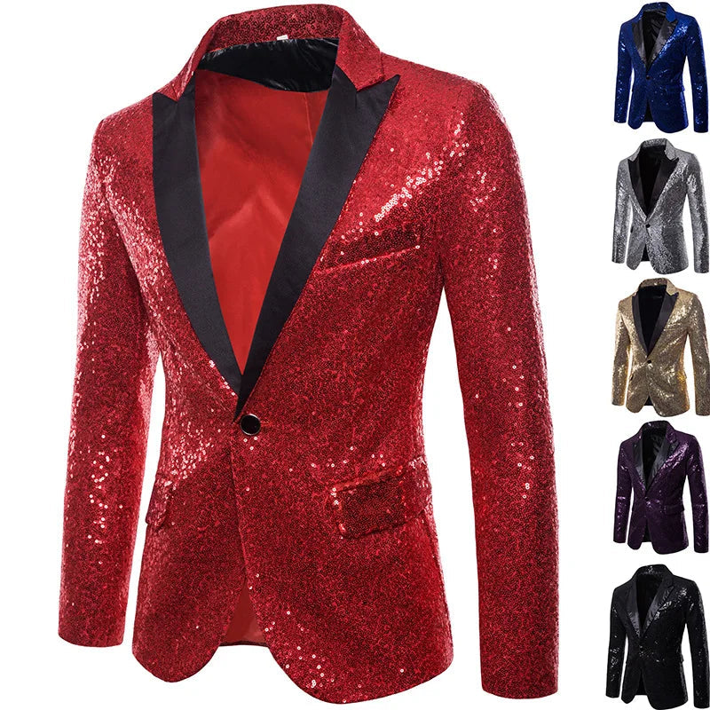 Men Blazer Banquet Wedding Blazer Party Blazer Bar Night Club Suit Men Coats Bright Suit Paisley Suit Fashion Men Suit Good Vibrations