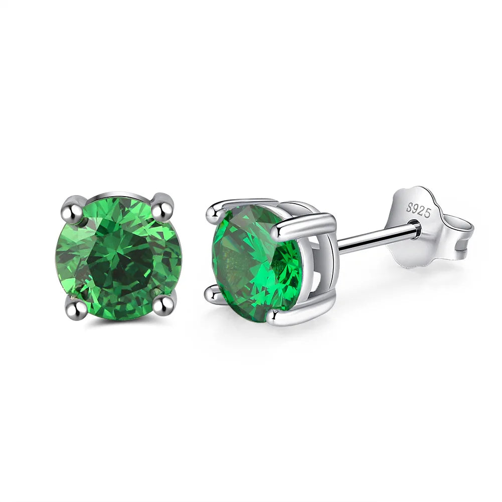 High Quality 925 Sterling Silver Simple and Stylish Four-claw Set with Zirconia Earring Wedding Jewelry for Women Men Wholesale Good Vibrations