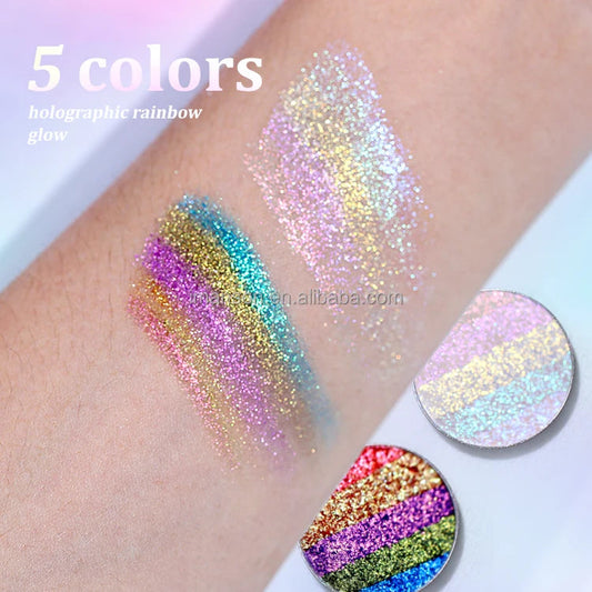 OEM Custom Logo Eye Shadow Private Label Monochrome 26mm Rainbow Multichrome Eyeshadow Good Vibrations