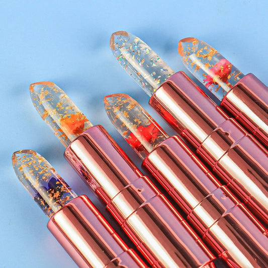 Transparent Long Lasting Moisturizing Flower Lip Stick Lip Care Makeup Cosmetic Jelly Lipsticks Lip Balm Good Vibrations