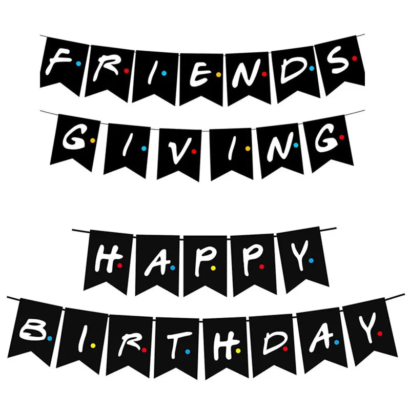 Friends TV show happy birthday party paper banner friend theme party suitable for friends birthday party decoration Good Vibrations
