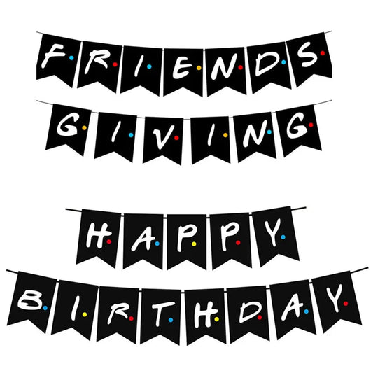 Friends TV show happy birthday party paper banner friend theme party suitable for friends birthday party decoration Good Vibrations