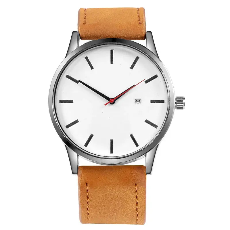 Men's Watches Fashion Leather Quartz Watch Men Casual Sports Male erkek kol saati Wristwatch Montre Hombre Relogio Masculino Good Vibrations