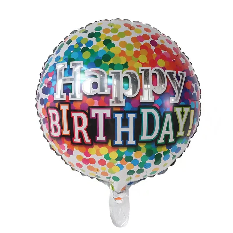 10pcs 18inch Happy Birthday Balloons Baby Shower Balloon Happy Birthday Party Decoration Foil Globos Good Vibrations