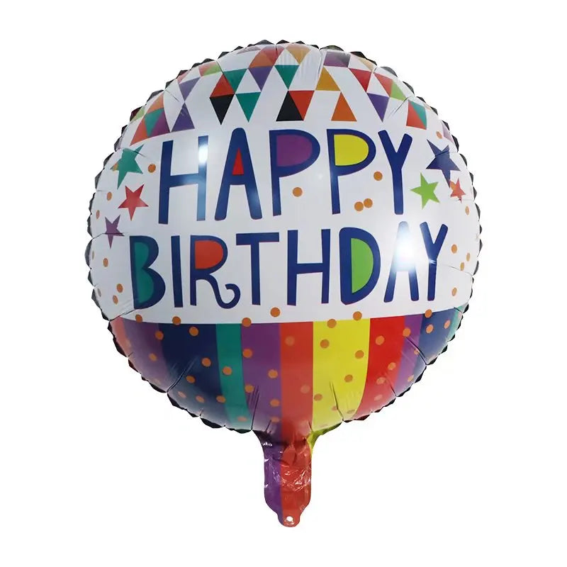 10pcs 18inch Happy Birthday Balloons Baby Shower Balloon Happy Birthday Party Decoration Foil Globos Good Vibrations