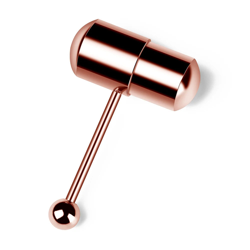 With Battey Vibrating Tongue Ring 16G Surgical Steel Tongue Piercing Ring Vibrated Tongue Piercing Bar Body Jewelry Lengua Sexy Good Vibrations Adult Super Store