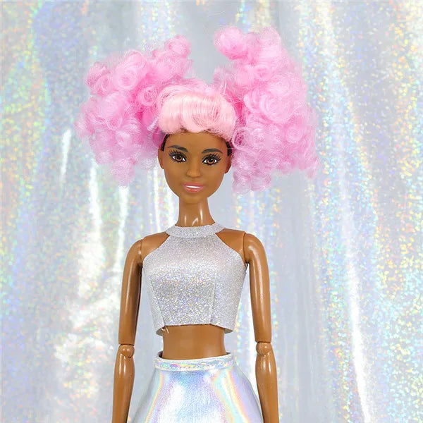Small Wig For Doll Toy Head Princess Doll Head Candy Color DIY Toy Wig Gold Purple Pink Green Black 1/6 Wig LOLS Dolls Wig Good Vibrations