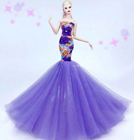 hot Wedding Dress for 30cm bjd Doll Princess Evening Party Clothes Wears Long Dress Outfit Set 30cm 1/6 clothes accessories Good Vibrations