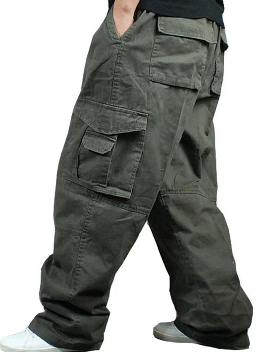 Wide Leg Hip Hop Pants Men Loose Outdoor Cotton Harem Trousers Cargo Pants Loose Baggy Trouser Streetwear Joggers Pant Good Vibrations