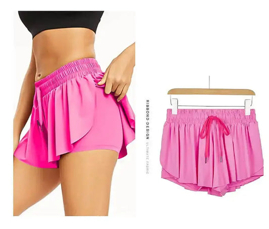 Hot Selling 2024 New Spandex 2 in 1 Gym Yoga Casual Workout Youth Shorts Women Sport Skirt Running Biker Shorts for Women Good Vibrations