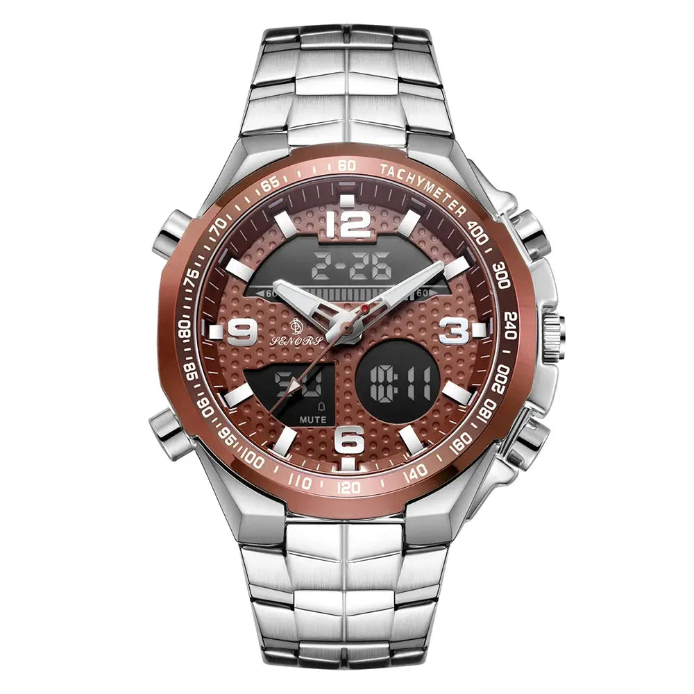 High Quality Luxury Stainless Steel Band Analog Quartz Watch Business Work Quartz Men Wristwatch Good Vibrations
