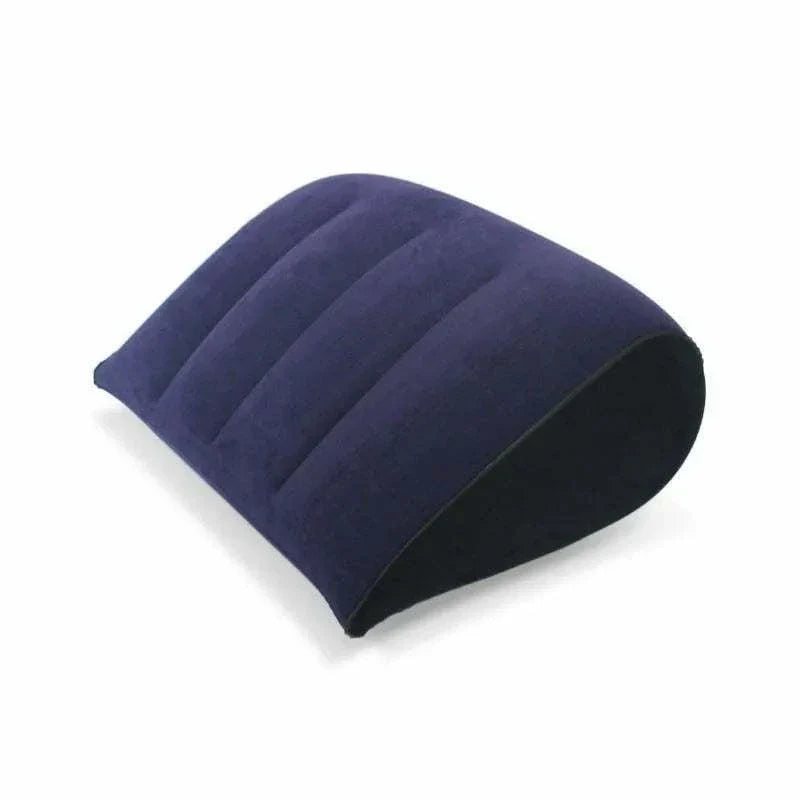 Inflatable sex wedge cushion for adult couples, purple.