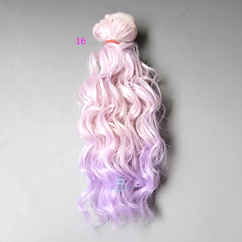 15cm & 25cm*100cm Wool rolls dolls wig for 1/3 1/4 1/6 BJD/SD Doll hair Accessories Good Vibrations