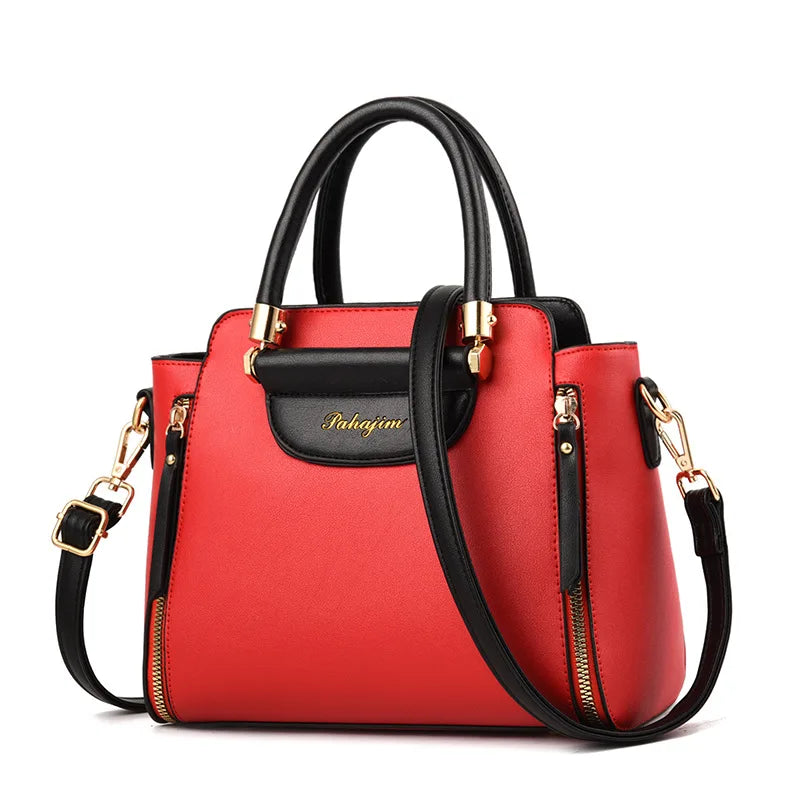Women's bag 2025 new fashion women's bags hit color hand-held  bag Europeand the United States all-match shoulder messenger bag Good Vibrations