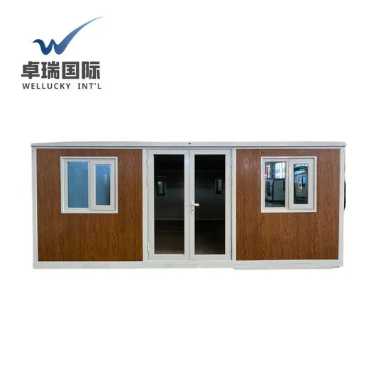 WELLUCKY Customized Modular 40ft Expandable Container Home 2 Bedroom Toilet Prefab Houses Shop Expandable Container House Good Vibrations