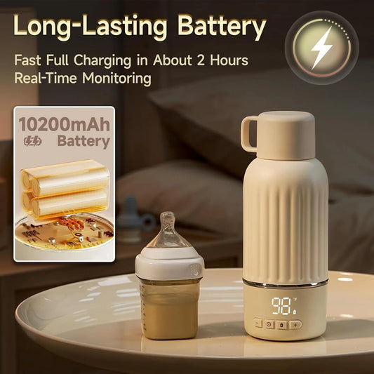 USA Warehouse 2025 New Design Multi-Function Adjustable Temperature Travel Baby Feeding Portable Breast Milk Bottle Warmer Good Vibrations