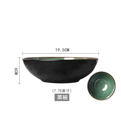 Malachite Green Ceramic Plates And Bowls Set Eco Friendly Porcelain Dinner Cutlery Set Kitchen Dish Plate Spoon Accessories Good Vibrations