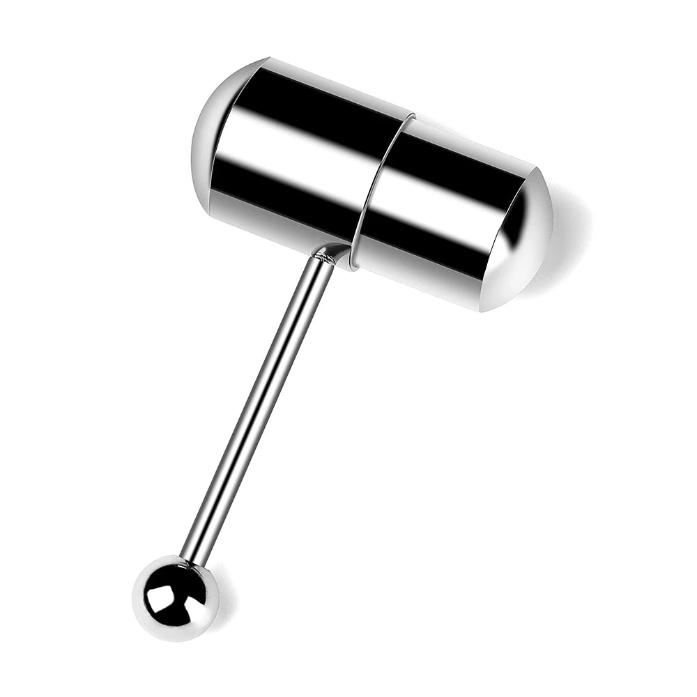 With Battey Vibrating Tongue Ring 16G Surgical Steel Tongue Piercing Ring Vibrated Tongue Piercing Bar Body Jewelry Lengua Sexy Good Vibrations Adult Super Store