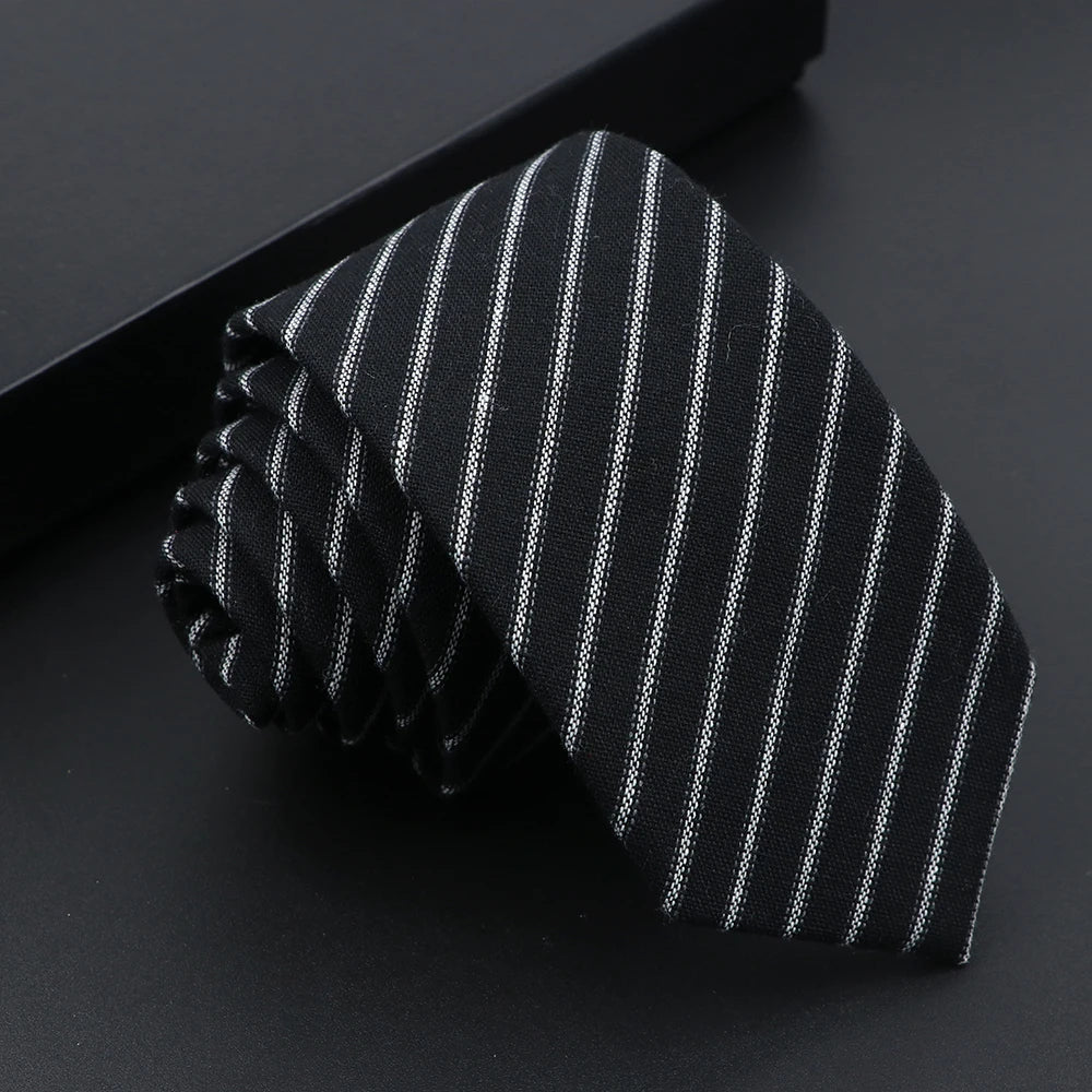 Mens Tie Imitation Cashmere Classic 6cm Skinny Casual Necktie Cotton Handmade For Wedding Party Dinner Striped Plaid Tie Gift Good Vibrations
