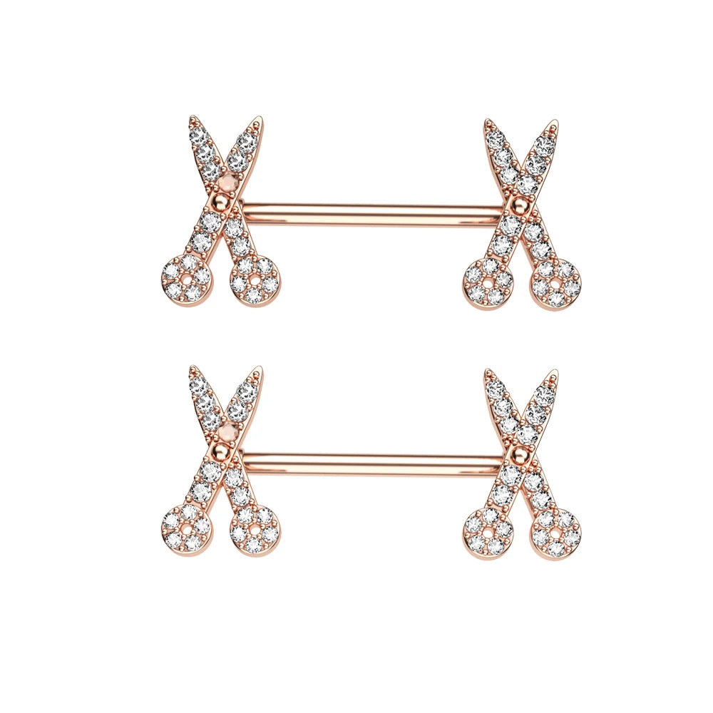 14G Titanium Stainless Butterfly Cat Crystals CZs Shield Barbell Nipple Rings Mixed-Style Heart Flower Dangled Nipple Piercing Good Vibrations Adult Super Store