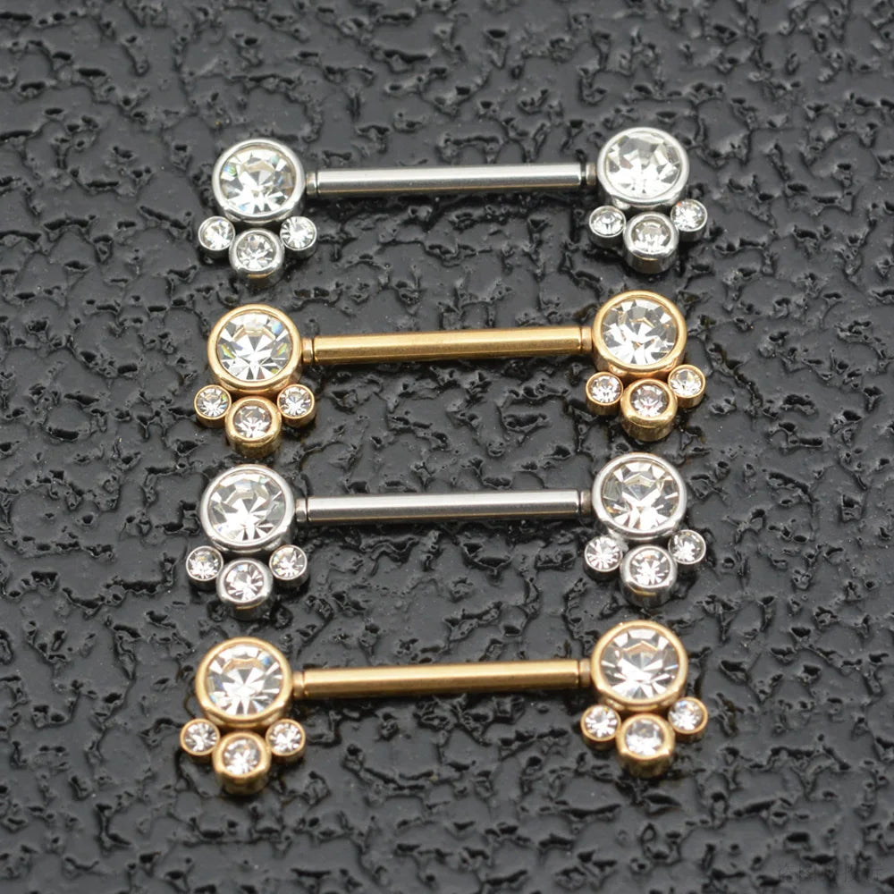 1 Pair 16G 1.2x14mm Plug-in Stainless Steel Barbell Piercing Sexy Women Nipple Piercing Jewelry Unthreaded Nipple Rings No Screw Good Vibrations Adult Super Store