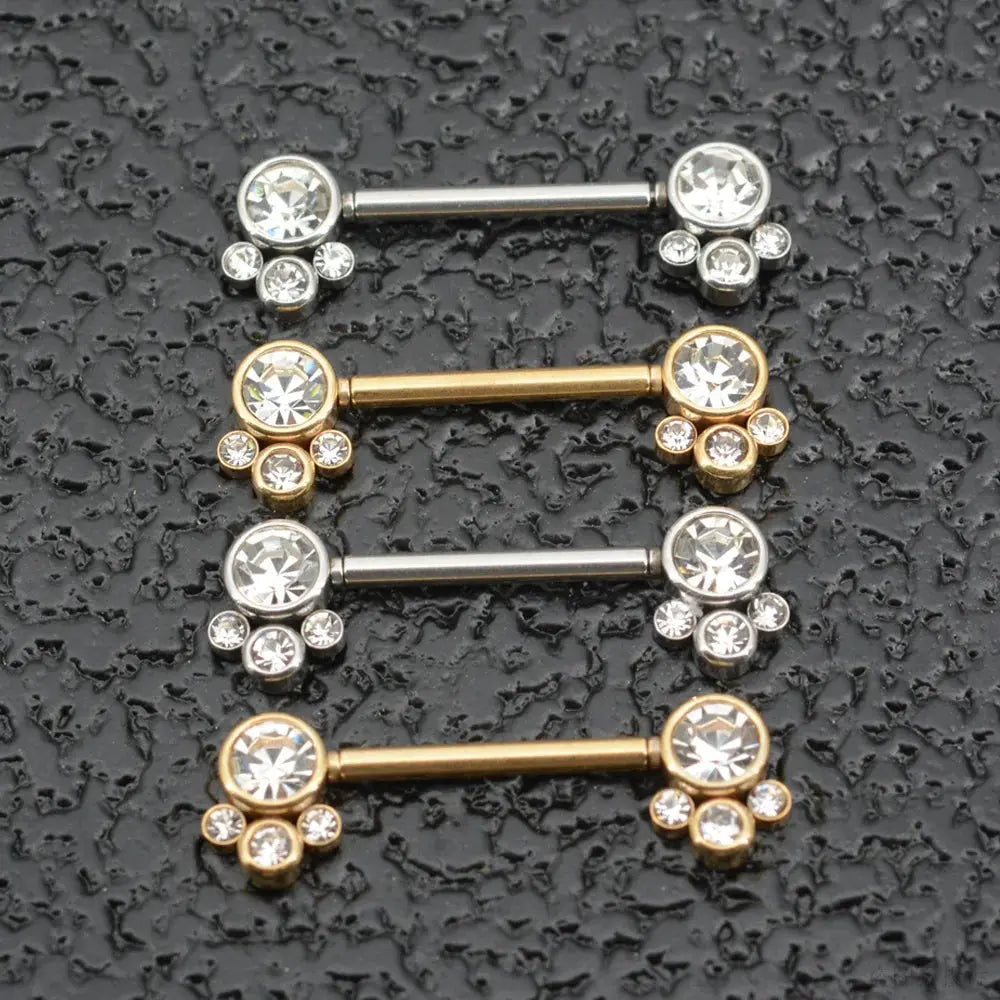 1 Pair 16G 1.2x14mm Plug-in Stainless Steel Barbell Piercing Sexy Women Nipple Piercing Jewelry Unthreaded Nipple Rings No Screw Good Vibrations Adult Super Store