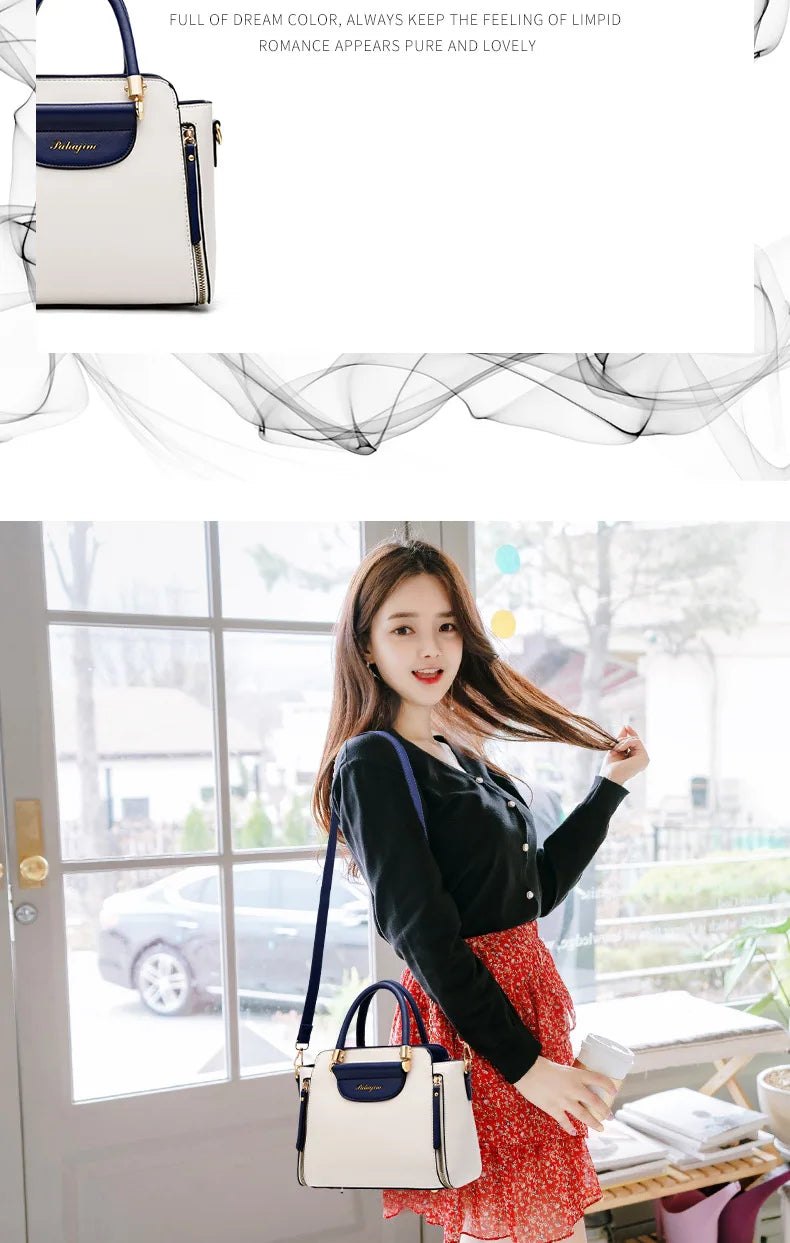 Women's bag 2025 new fashion women's bags hit color hand-held  bag Europeand the United States all-match shoulder messenger bag Good Vibrations