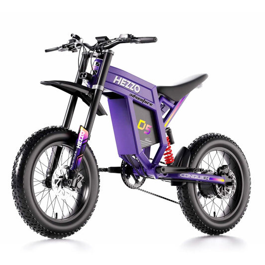 HEZZO Ebike D5 60V 3000W 20Inch Powerful Cross Motorbike 30Ah 70KM/H 160Nm 120Km Dirtb Bike Electric Bike EU UK US Warehouse Good Vibrations