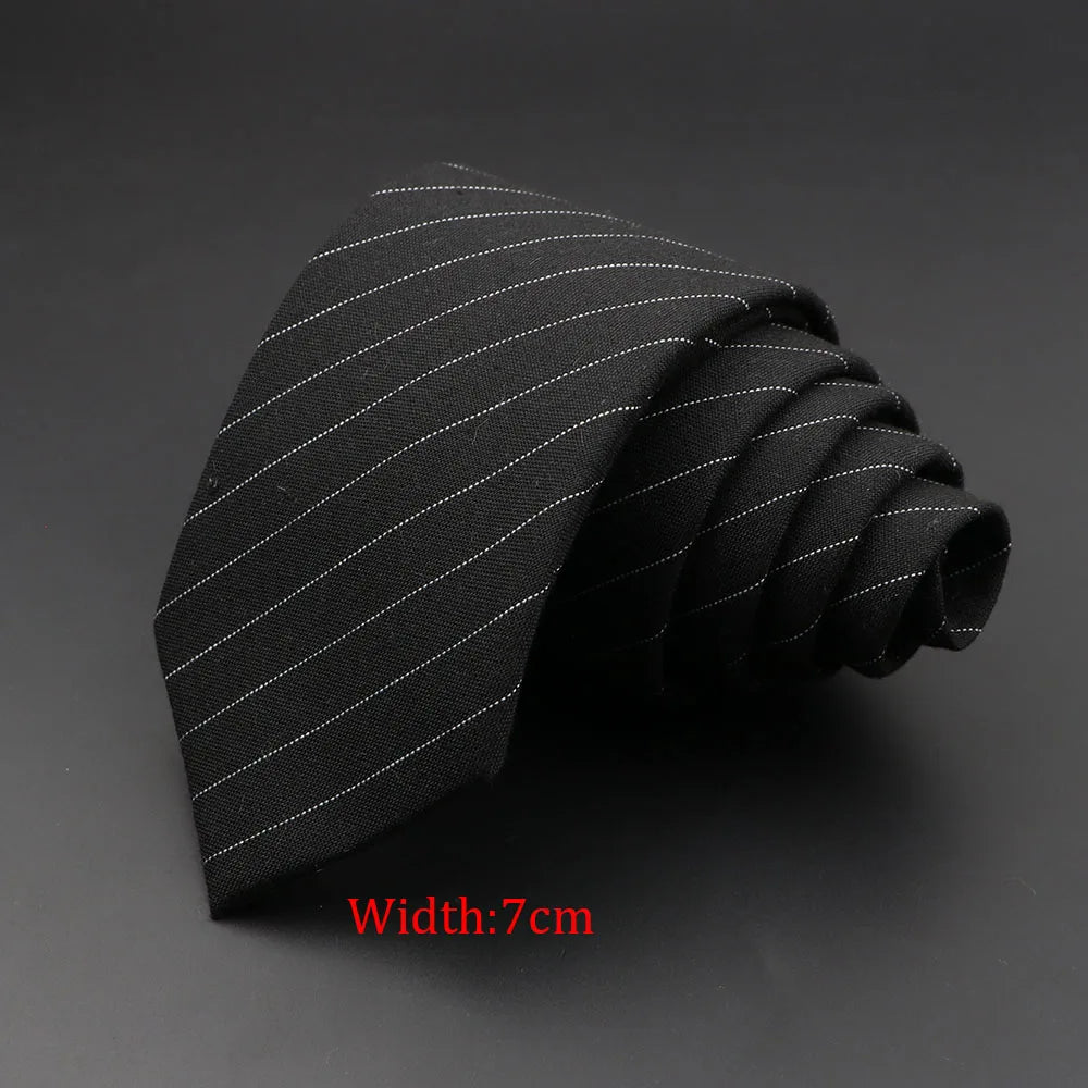 Mens Ties 6cm Classic Cotton Handmade Skinny Grey Plaid Neckties Striped Narrow Collar Slim Cashmere Casual Tie Accessories Gift Good Vibrations