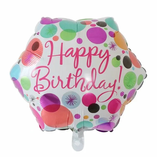 10pcs 18inch Happy Birthday Balloons Baby Shower Balloon Happy Birthday Party Decoration Foil Globos Good Vibrations