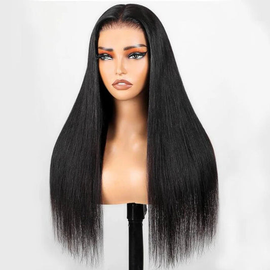 High Quality Virgin Remy Hair Wear Go Glueless Brazilian Wigs Natural Straight 13x6 Full HD Frontal Transparent for Bleached Good Vibrations