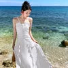 Roman V-Neck Tunic Slim Casual Maxi Dress For Women Lace Dress Good Vibrations