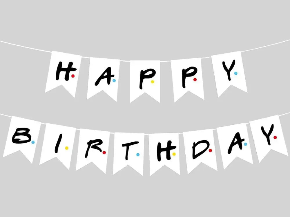 Friends TV show happy birthday party paper banner friend theme party suitable for friends birthday party decoration Good Vibrations