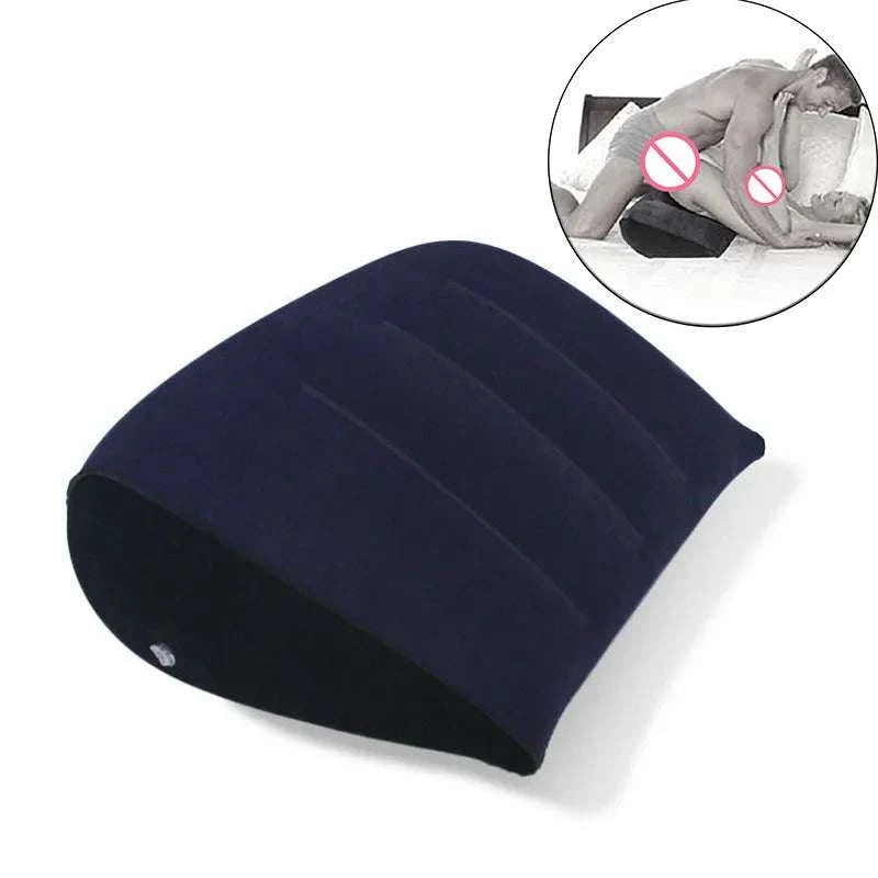 Inflatable sex wedge pillow for adult erotic positions, magic games, and BDSM furniture.