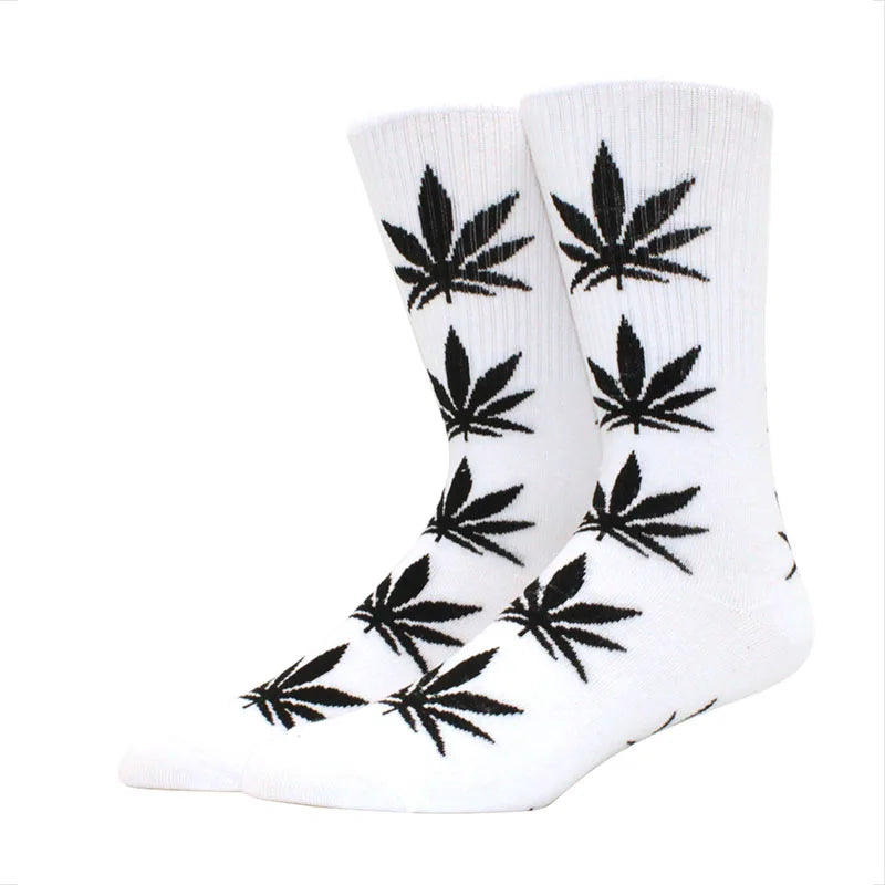1 pair Men's Fashion Business Weed Hemp Cotton Socks Street Fashion Skateboard Couple Girls Harajuku Trend Socks Give Men a Gift Good Vibrations Adult Super Store