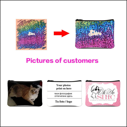 Women Small Portable Coin Purses For Shopping Cute Cartoon Printing Ladies Outdoors Wallet Girls Mini Money Bag Keys Card Cases Good Vibrations