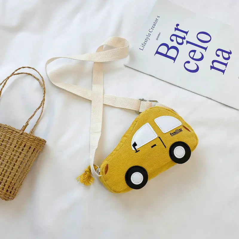 Cute Children's Crossbody Bags Cartoon Car Coin Purse for Kids Baby Mini Shoulder Messenger Bag Boys Girls Accessories Handbags Good Vibrations