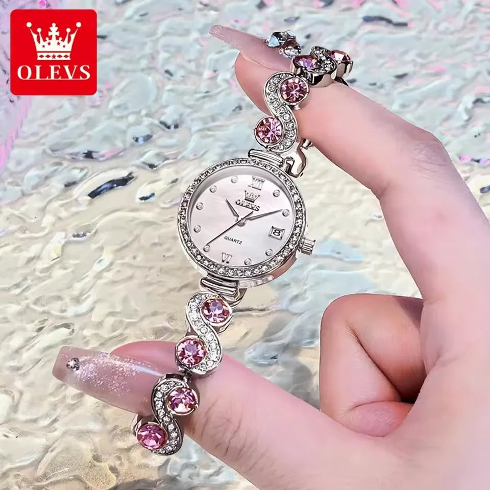 2025 New OLEVS 5633 Women Elegant Fashion Watches Quartz Design Diamond Watch High-end Women's Watch Ladies Best High Quality Good Vibrations