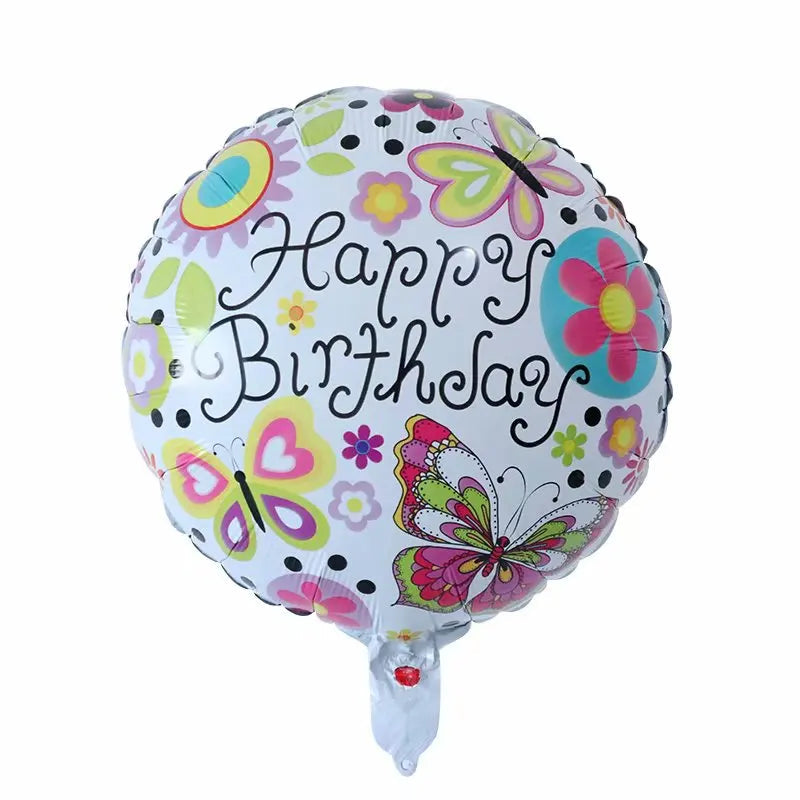 10pcs 18inch Happy Birthday Balloons Baby Shower Balloon Happy Birthday Party Decoration Foil Globos Good Vibrations