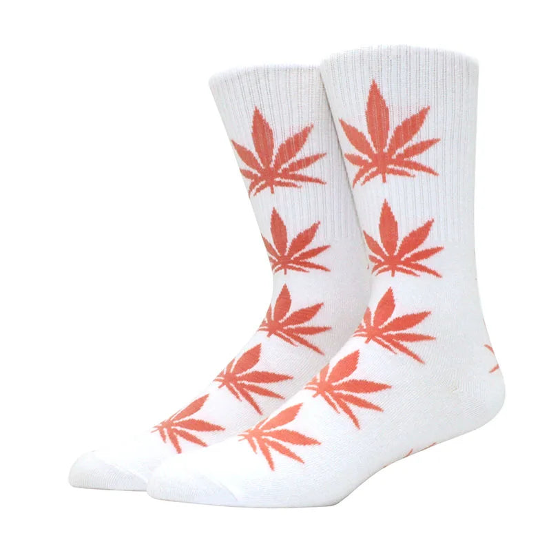 1 pair Men's Fashion Business Weed Hemp Cotton Socks Street Fashion Skateboard Couple Girls Harajuku Trend Socks Give Men a Gift Good Vibrations Adult Super Store