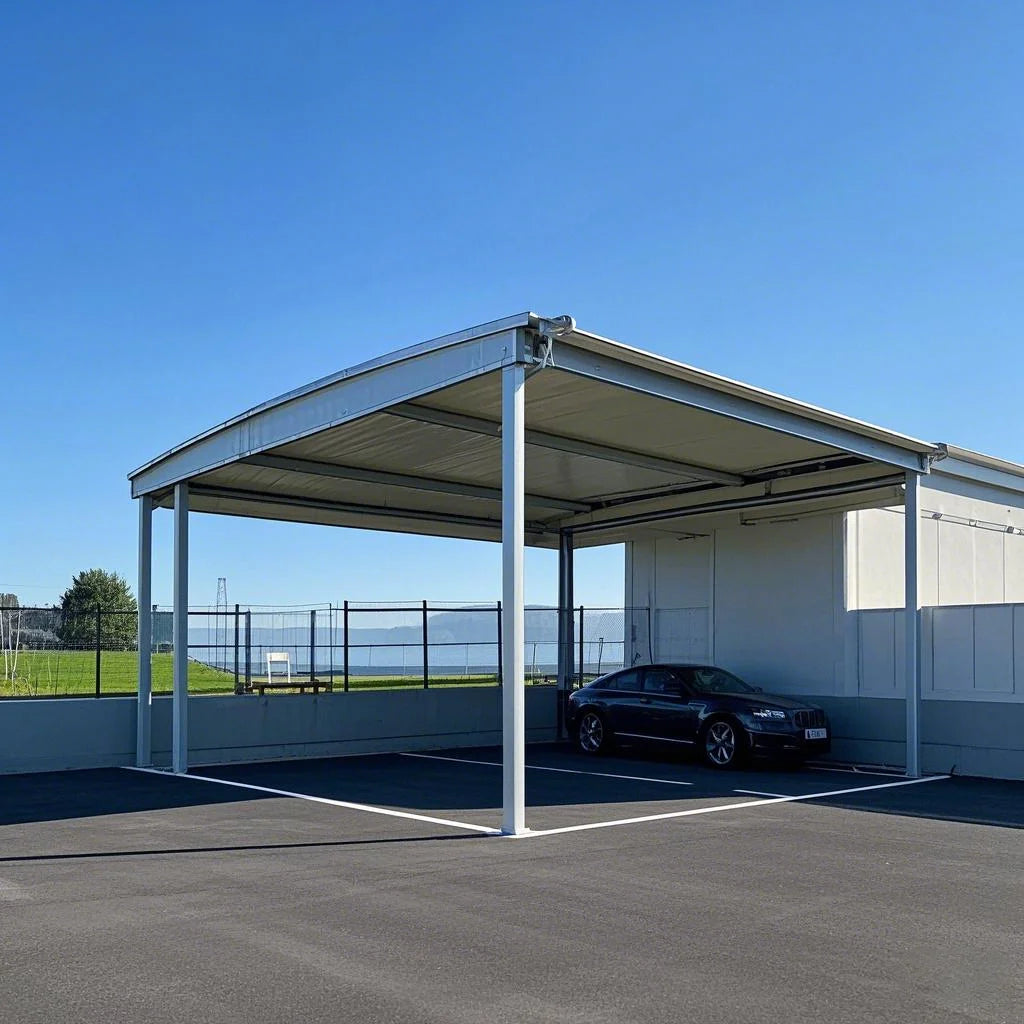 XZ OEM ODM Steel Carport Parking Metal Car Canopy with PVC Good Vibrations