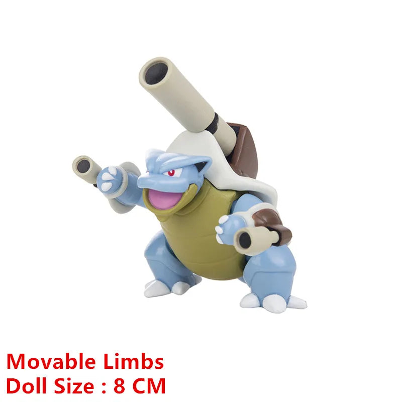 Pokemon 4-13Cm New Cartoons Movie Anime Figure Pikachu Mewtwo Charmander Blastoise Gurado Pet Action Model Toy Gifts Good Vibrations
