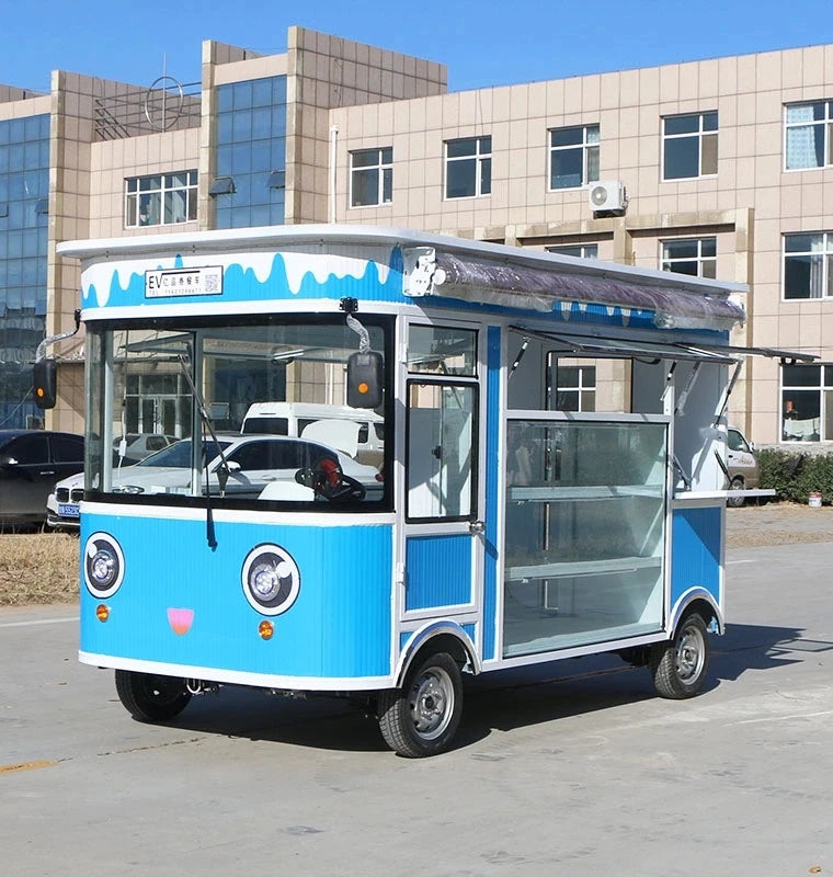 Great Discount Customized Size Food Truck Trailer and for Sale Mobile Fast Food Cart Good Vibrations