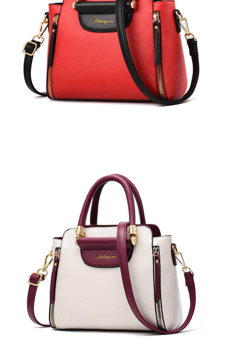 Women's bag 2025 new fashion women's bags hit color hand-held  bag Europeand the United States all-match shoulder messenger bag Good Vibrations