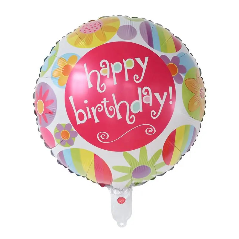 10pcs 18inch Happy Birthday Balloons Baby Shower Balloon Happy Birthday Party Decoration Foil Globos Good Vibrations